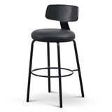Ex Display - Martino 75cm Bar Stool - Full Black Bar Stool Swady-Core