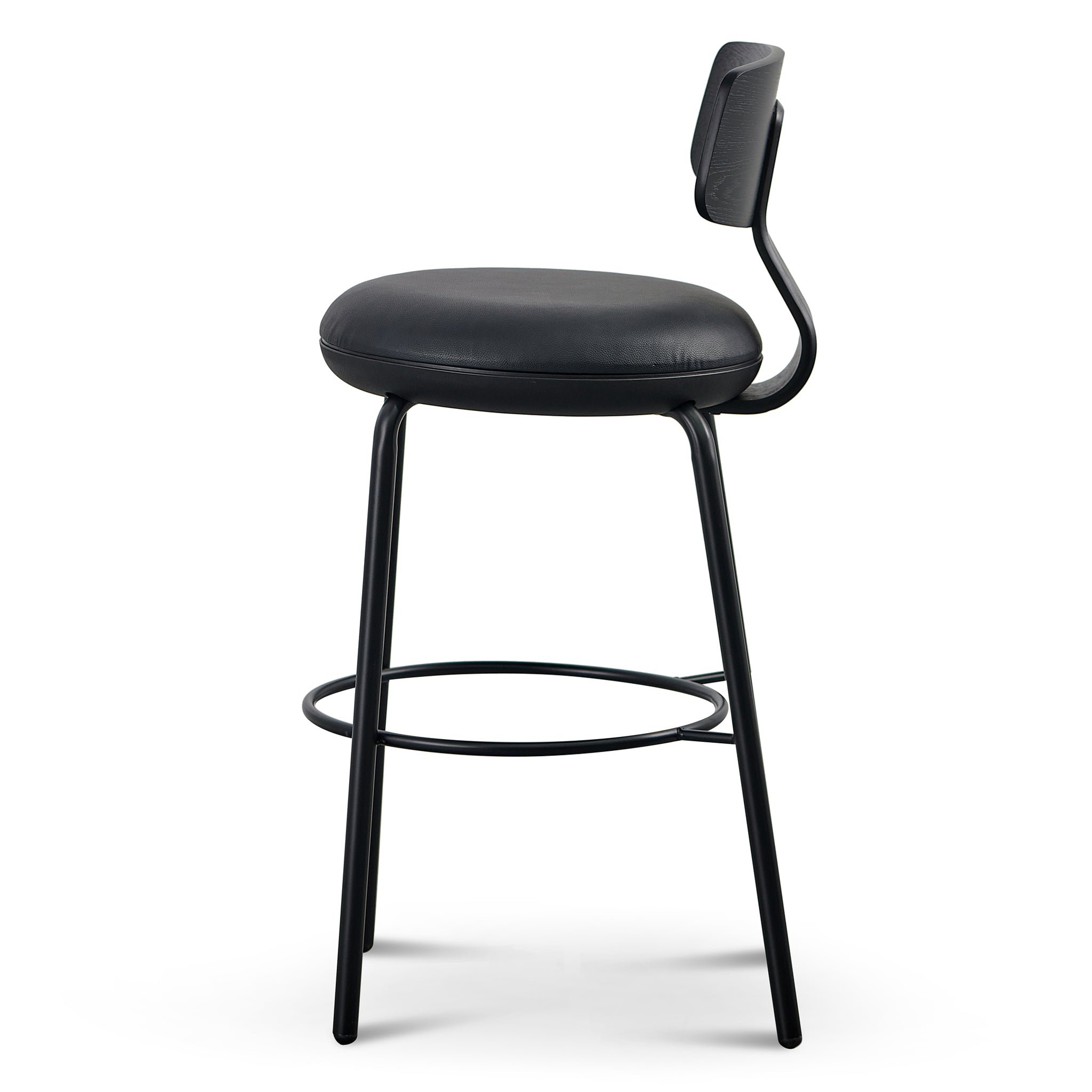 Martino 65cm Bar Stool - Full Black Bar Stool Swady-Core