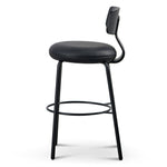 Ex Display - Martino 65cm Bar Stool - Full Black Bar Stool Swady-Core