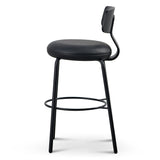 Ex Display - Martino 65cm Bar Stool - Full Black Bar Stool Swady-Core