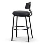 Ex Display - Martino 65cm Bar Stool - Full Black Bar Stool Swady-Core