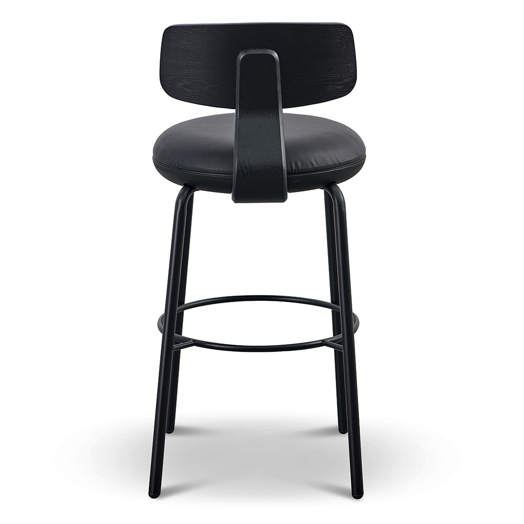 Ex Display - Martino 75cm Bar Stool - Full Black Bar Stool Swady-Core