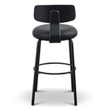 Ex Display - Martino 75cm Bar Stool - Full Black Bar Stool Swady-Core