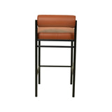 Ex Display - Shaffer 65cm Fabric Bar Stool - Brown Bar Stool Freehold-Core
