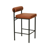 Ex Display - Shaffer 65cm Fabric Bar Stool - Brown Bar Stool Freehold-Core