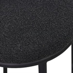 Single - Mclean 63cm Black Frame Bar Stool - Black Boucle Bar Stool Freehold-Core