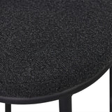 Single - Mclean 63cm Black Frame Bar Stool - Black Boucle Bar Stool Freehold-Core