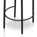 Single - Mclean 63cm Black Frame Bar Stool - Black Boucle Bar Stool Freehold-Core