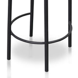Single - Mclean 63cm Black Frame Bar Stool - Black Boucle Bar Stool Freehold-Core