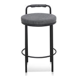 Karimi 65cm Bar Stool - Charcoal Grey SINGLE Bar Stool Freehold-Core