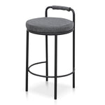 Karimi 65cm Bar Stool - Charcoal Grey SINGLE Bar Stool Freehold-Core