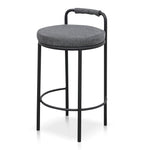 Ex Display - Karimi 65cm Bar Stool - Charcoal Grey Bar Stool Freehold-Core