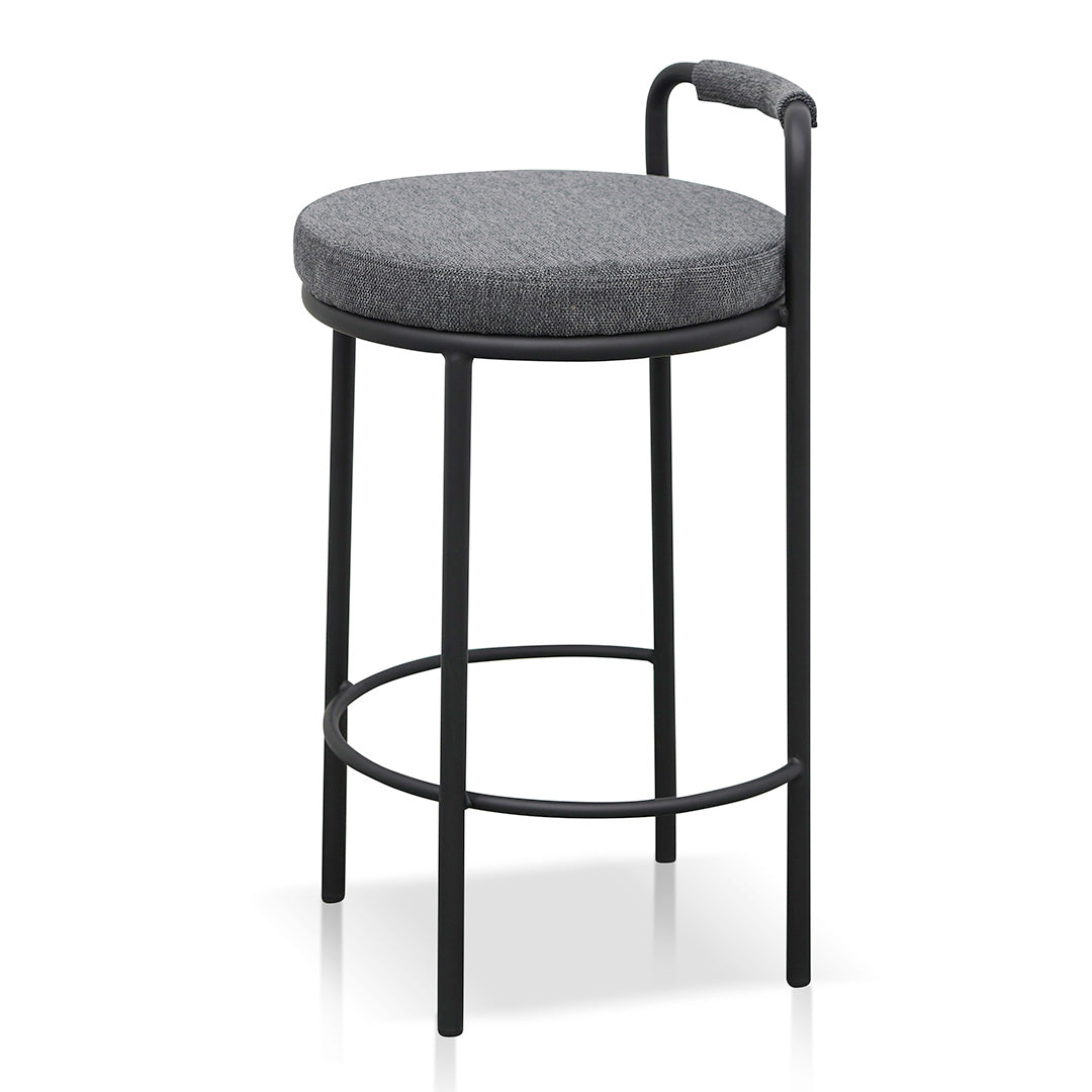 Karimi 65cm Bar Stool - Charcoal Grey SINGLE Bar Stool Freehold-Core