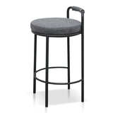 Karimi 65cm Bar Stool - Charcoal Grey SINGLE Bar Stool Freehold-Core