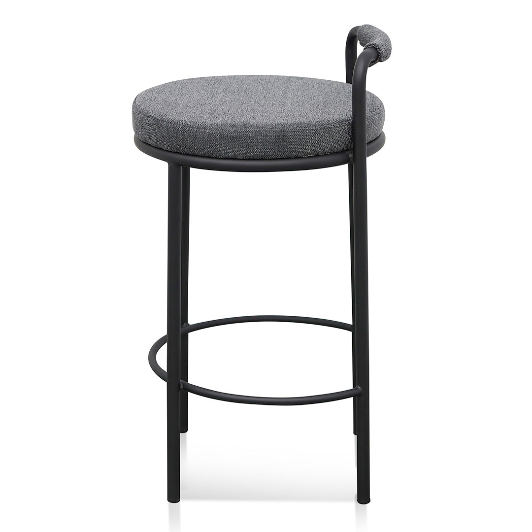 Karimi 65cm Bar Stool - Charcoal Grey SINGLE Bar Stool Freehold-Core