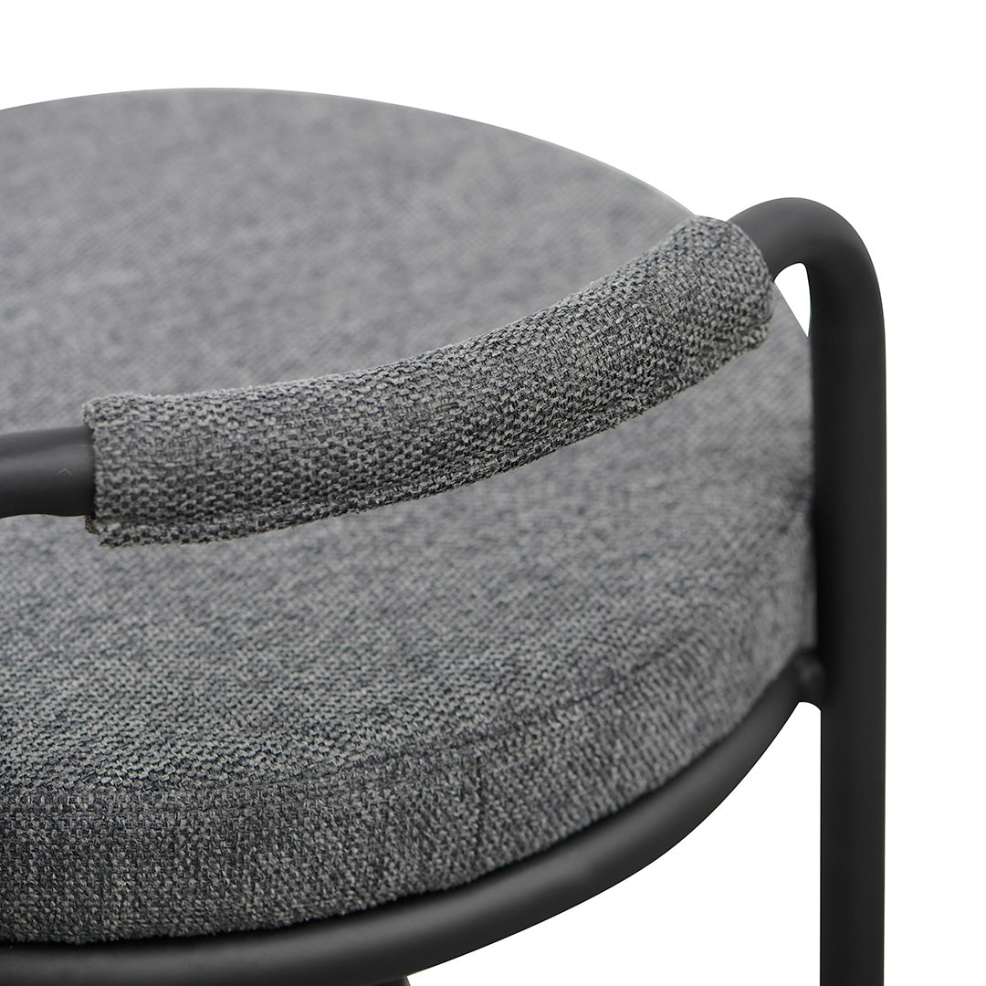 Karimi 65cm Bar Stool - Charcoal Grey SINGLE Bar Stool Freehold-Core