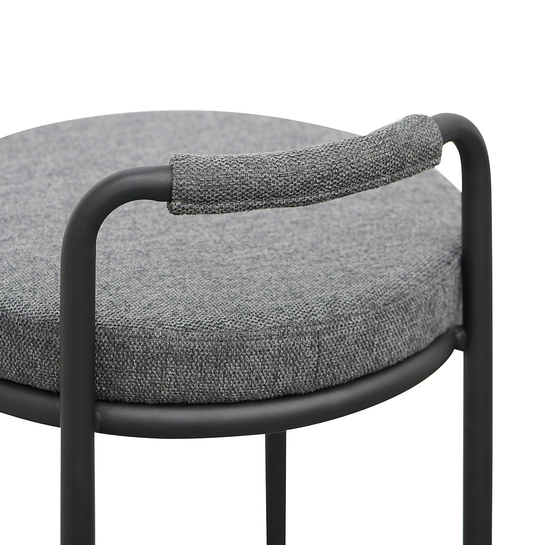 Karimi 65cm Bar Stool - Charcoal Grey SINGLE Bar Stool Freehold-Core