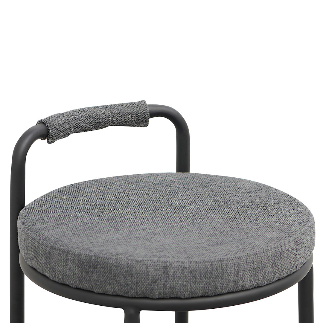 Karimi 65cm Bar Stool - Charcoal Grey SINGLE Bar Stool Freehold-Core