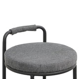 Karimi 65cm Bar Stool - Charcoal Grey SINGLE Bar Stool Freehold-Core