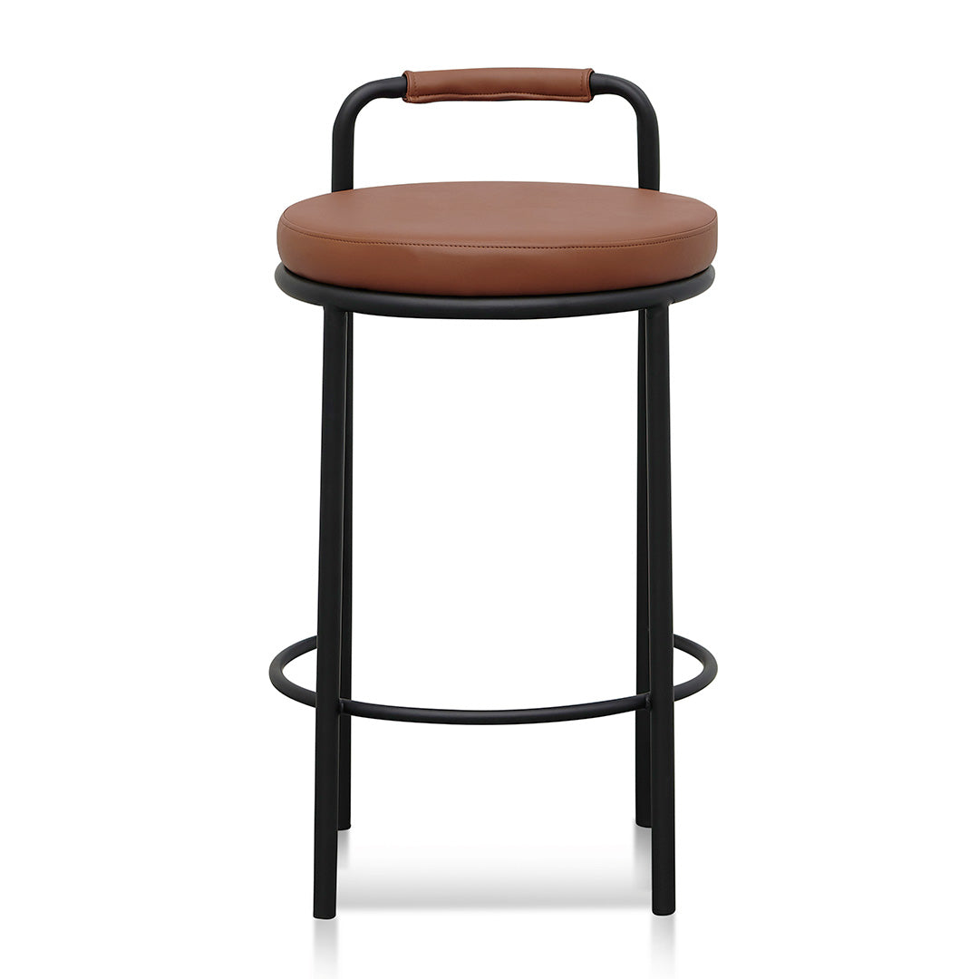 Ex Display - Karimi 65cm Bar Stool - Brown Bar Stool Freehold-Core