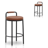 Ex Display - Karimi 65cm Bar Stool - Brown Bar Stool Freehold-Core