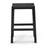 Ex Display - Jolen 65cm Rattan Bar Stool - Full Black Bar Stool Oakwood-Core