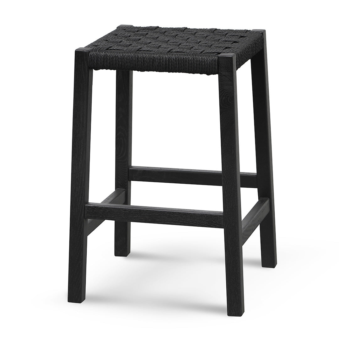 Jolen 65cm Rattan Bar Stool Full Black Interior Secrets