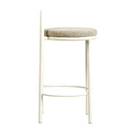 Set of 2 - Mclean 63cm White Frame Bar Stool - Clay Grey Bar Stool Freehold-Core   
