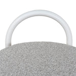 Ex Display - Mclean 65cm White Frame Bar Stool - Clay Grey Bar Stool Freehold-Core