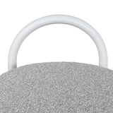 Ex Display - Mclean 65cm White Frame Bar Stool - Clay Grey Bar Stool Freehold-Core