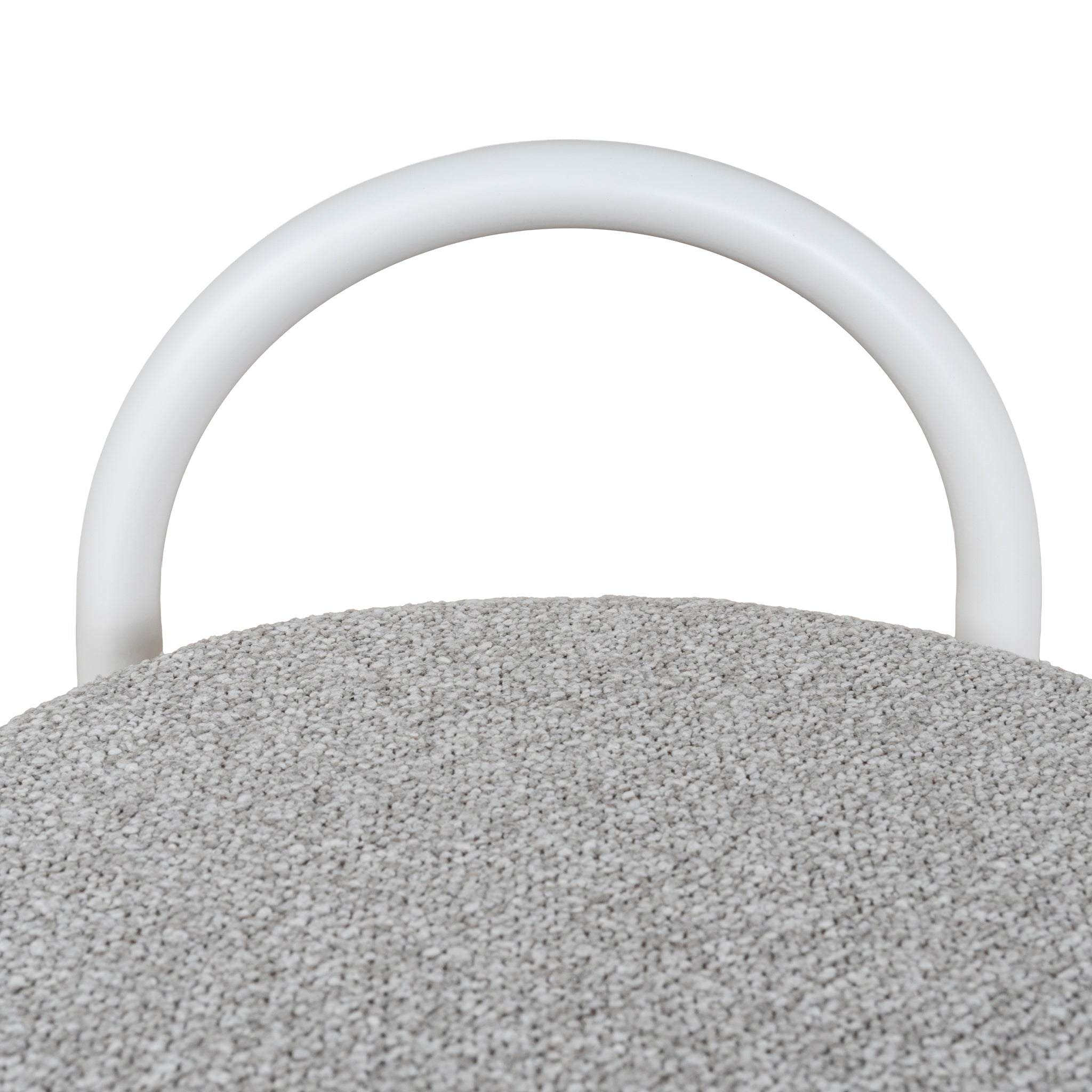 Ex Display - Mclean 65cm White Frame Bar Stool - Clay Grey Bar Stool Freehold-Core