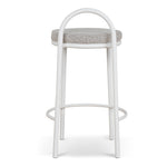 Ex Display - Mclean 65cm White Frame Bar Stool - Clay Grey Bar Stool Freehold-Core