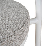 Ex Display - Mclean 65cm White Frame Bar Stool - Clay Grey Bar Stool Freehold-Core