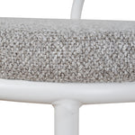 Ex Display - Mclean 65cm White Frame Bar Stool - Clay Grey Bar Stool Freehold-Core