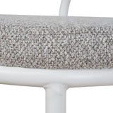 Ex Display - Mclean 65cm White Frame Bar Stool - Clay Grey Bar Stool Freehold-Core