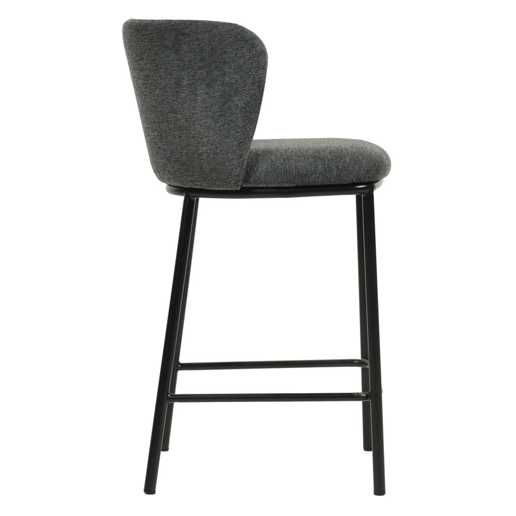 Set of 2 - Flossie 65cm Bar Stool - Charcoal Grey Bar Stool Freehold-Core   