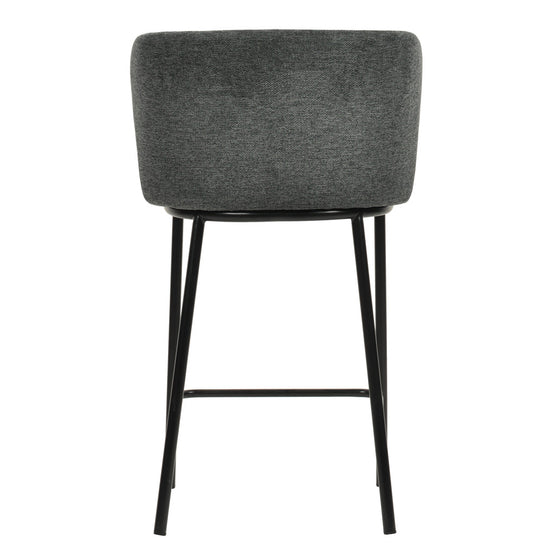 Set of 2 Flossie 65cm Bar Stool Charcoal Grey Interior Secrets