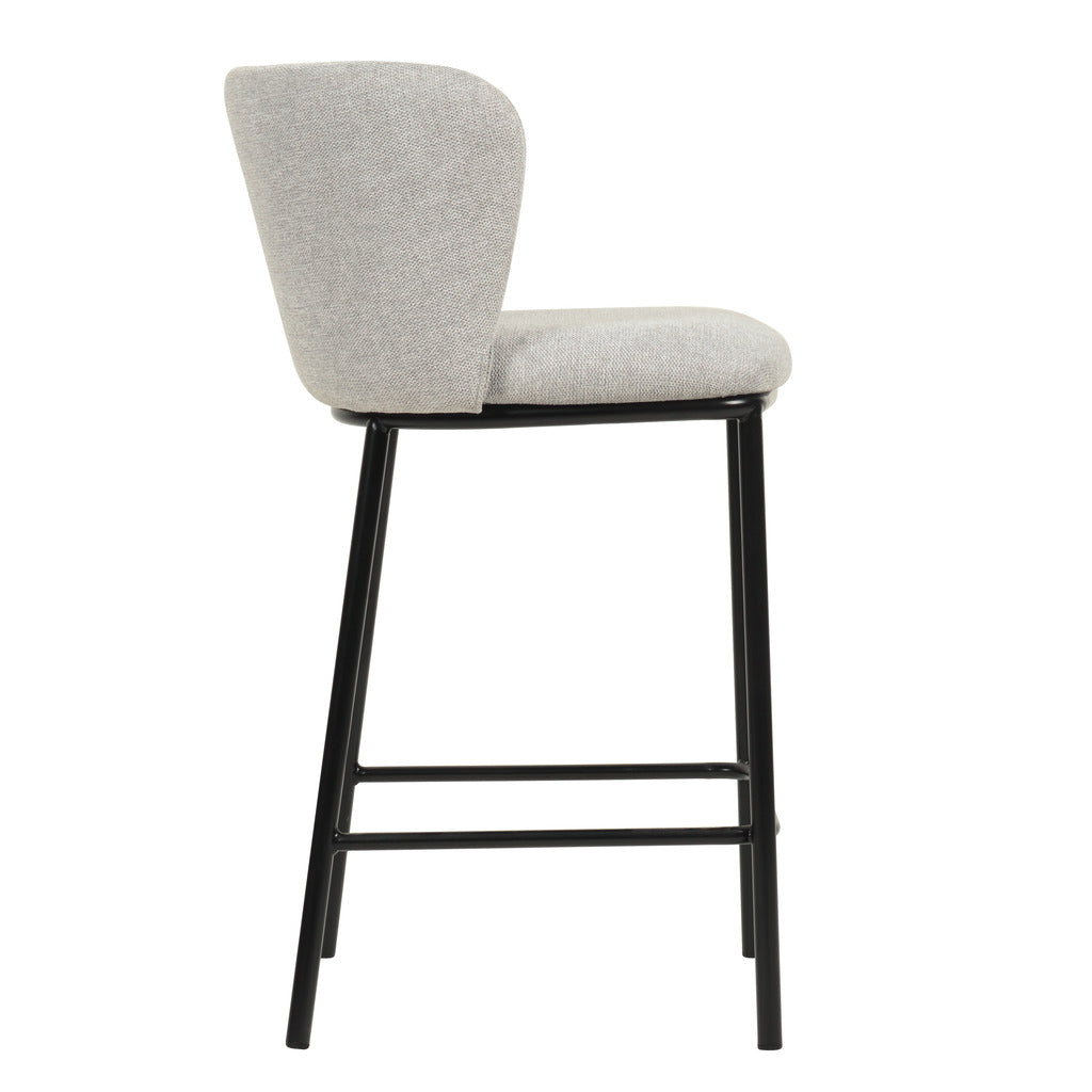Set of 2 - Flossie 65cm Bar Stool - Coastal Light Grey Bar Stool Freehold-Core   