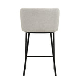 Set of 2 - Flossie 65cm Bar Stool - Coastal Light Grey Bar Stool Freehold-Core   