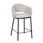 Set of 2 - Mani 65cm Black Bar Stool - Clay Grey Bar Stool Freehold-Core