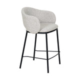 Set of 2 - Mani 65cm Black Bar Stool - Clay Grey Bar Stool Freehold-Core