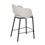 Set of 2 - Mani 65cm Black Bar Stool - Clay Grey Bar Stool Freehold-Core