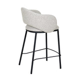 Set of 2 - Mani 65cm Black Bar Stool - Clay Grey Bar Stool Freehold-Core