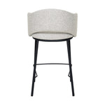 Set of 2 - Mani 65cm Black Bar Stool - Clay Grey Bar Stool Freehold-Core