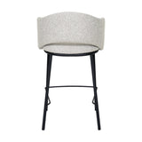 Set of 2 - Mani 65cm Black Bar Stool - Clay Grey Bar Stool Freehold-Core