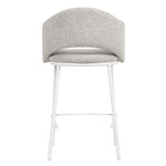 Set of 2 - Mani 65cm White Bar Stool - Clay Grey Bar Stool Freehold-Core