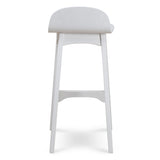 Connor 65cm Bar Stool - Full White Bar Stool Drake-Core   