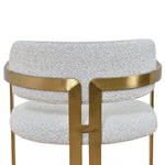 Ex Display - Tonu 65cm Brushed Gold Bar Stool - Light Grey Boucle Bar Stool K Steel-Core