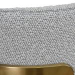 Ex Display - Tonu 65cm Brushed Gold Bar Stool - Light Grey Boucle Bar Stool K Steel-Core