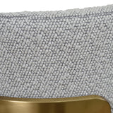 Ex Display - Tonu 65cm Brushed Gold Bar Stool - Light Grey Boucle Bar Stool K Steel-Core
